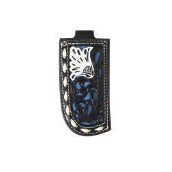 1806227 NOCONA KNIFE SHEATH FLORAL FILIGREE SUEDE UNDERLAY BLACK