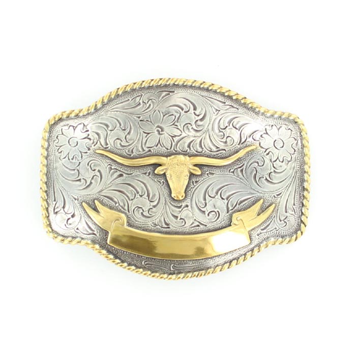 37229 NOCONA MENS LONGHORN ENGRAVABLE BUCKLE
