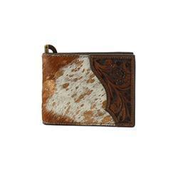 N5413202 Nocona Money Clip Tooled Calf Hair BR