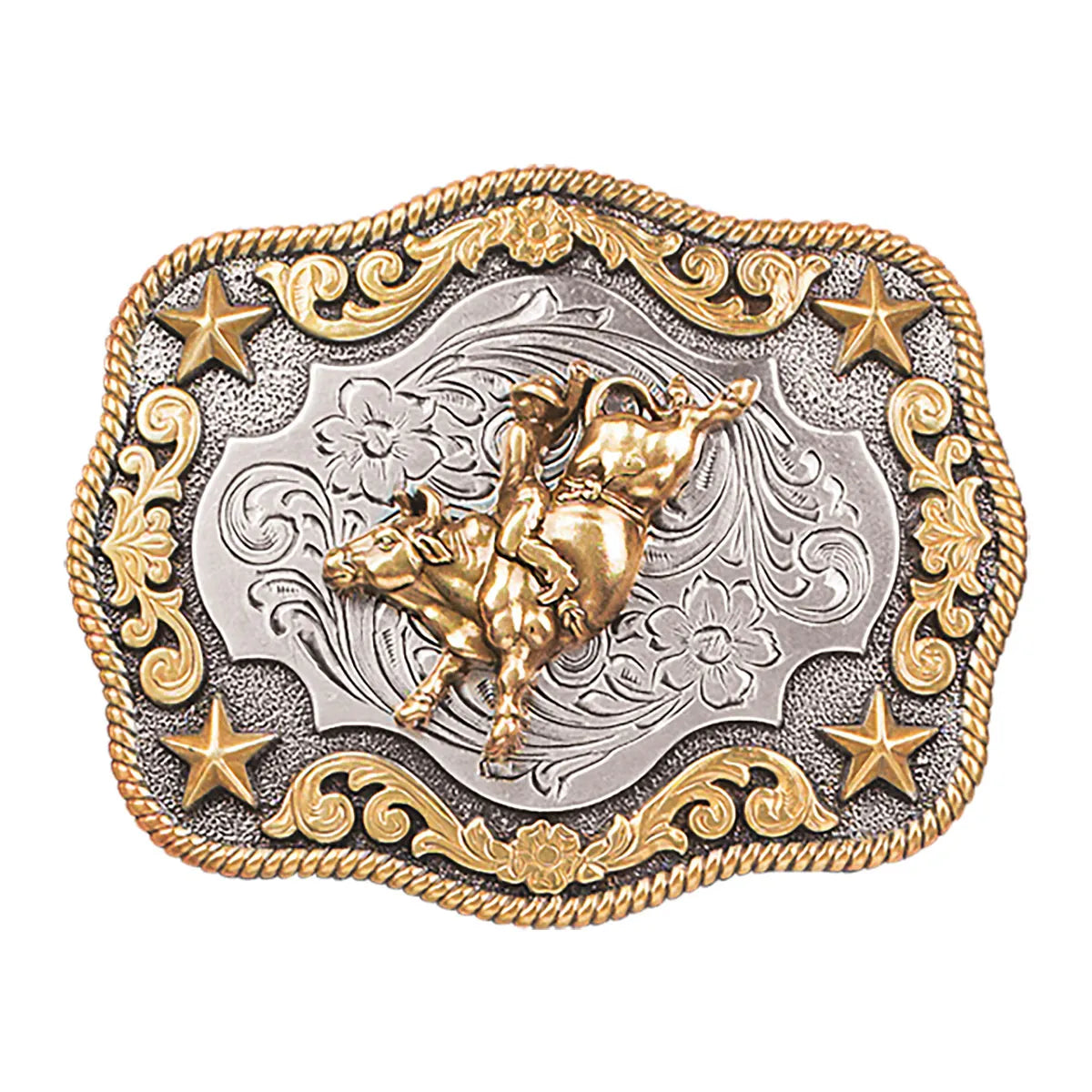 3798902 NOCONA YOUTH ANTIQUE SILVER/GOLD BUCKLE