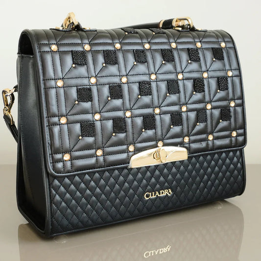 DU407 MANTA RAY SQUARE BAG BLACK