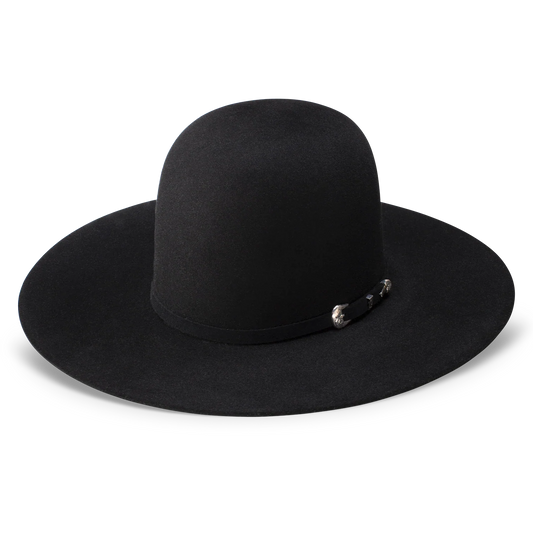 6X MIDNIGHT OPEN CROWN COWBOY HAT RESISTOL [RFMDNT-164207]