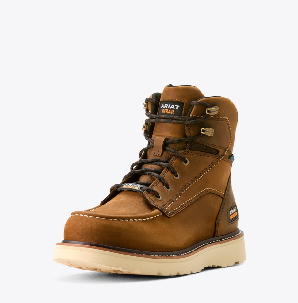 10053614 REBAR WEDGE MOC TOE WATERPROOF WORK BOOTS