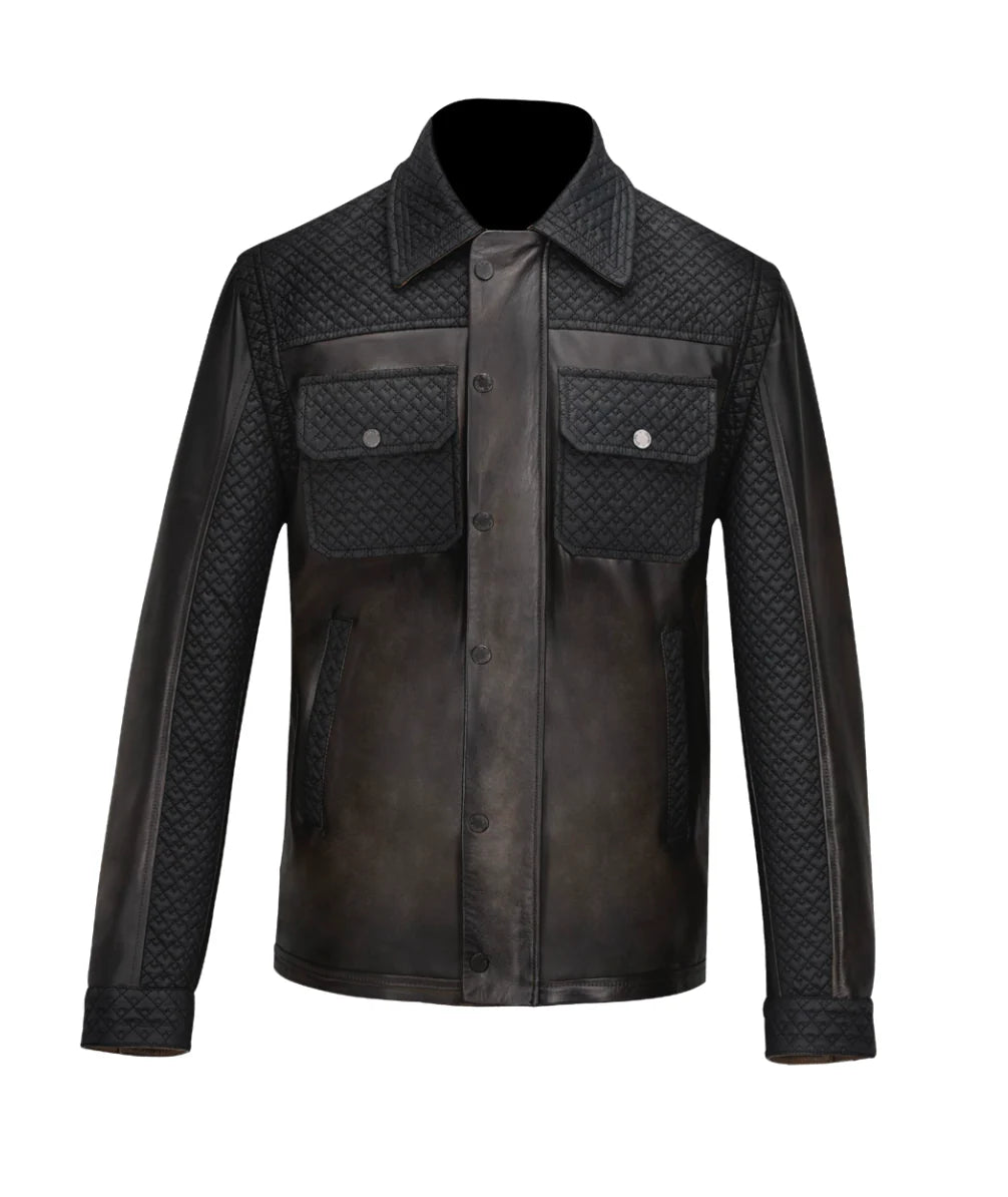 JC230 CUADRA MN VINTAGE CHOCOLATE & BLACK JACKET