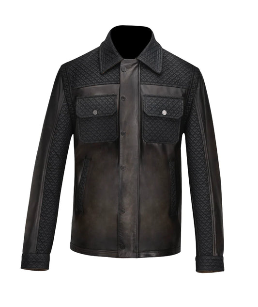 JC230 CUADRA MN VINTAGE CHOCOLATE & BLACK JACKET