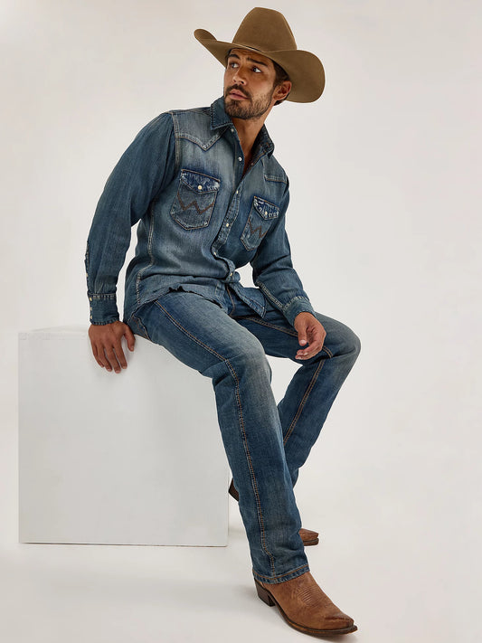 WLT88BZ Men's Wrangler Retro Slim Fit Straight Leg Jean