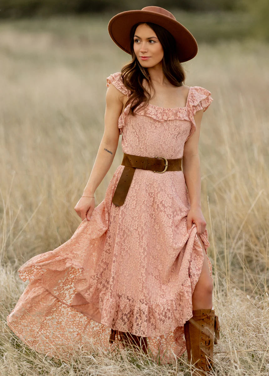 BETTE DRESS IN DUSTY PINK