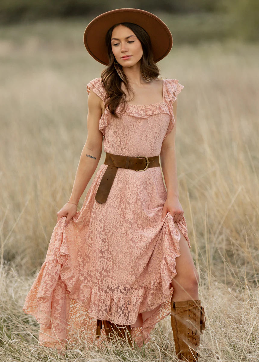 BETTE DRESS IN DUSTY PINK