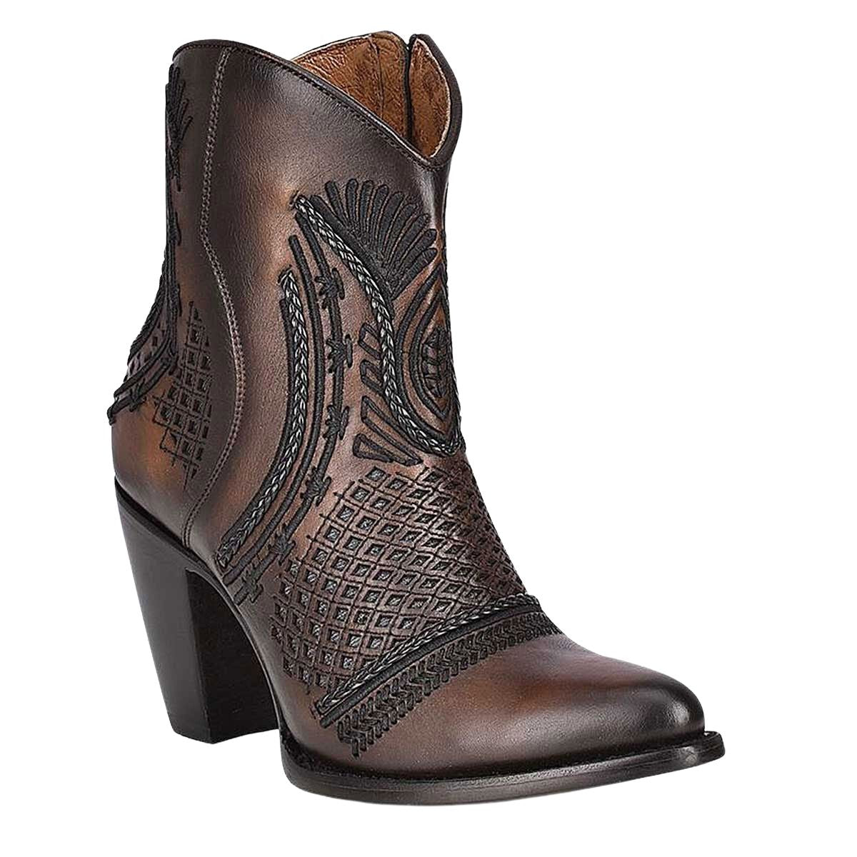 CU635 3F91RS LD EMBROIDERY BOOT-MAPLE