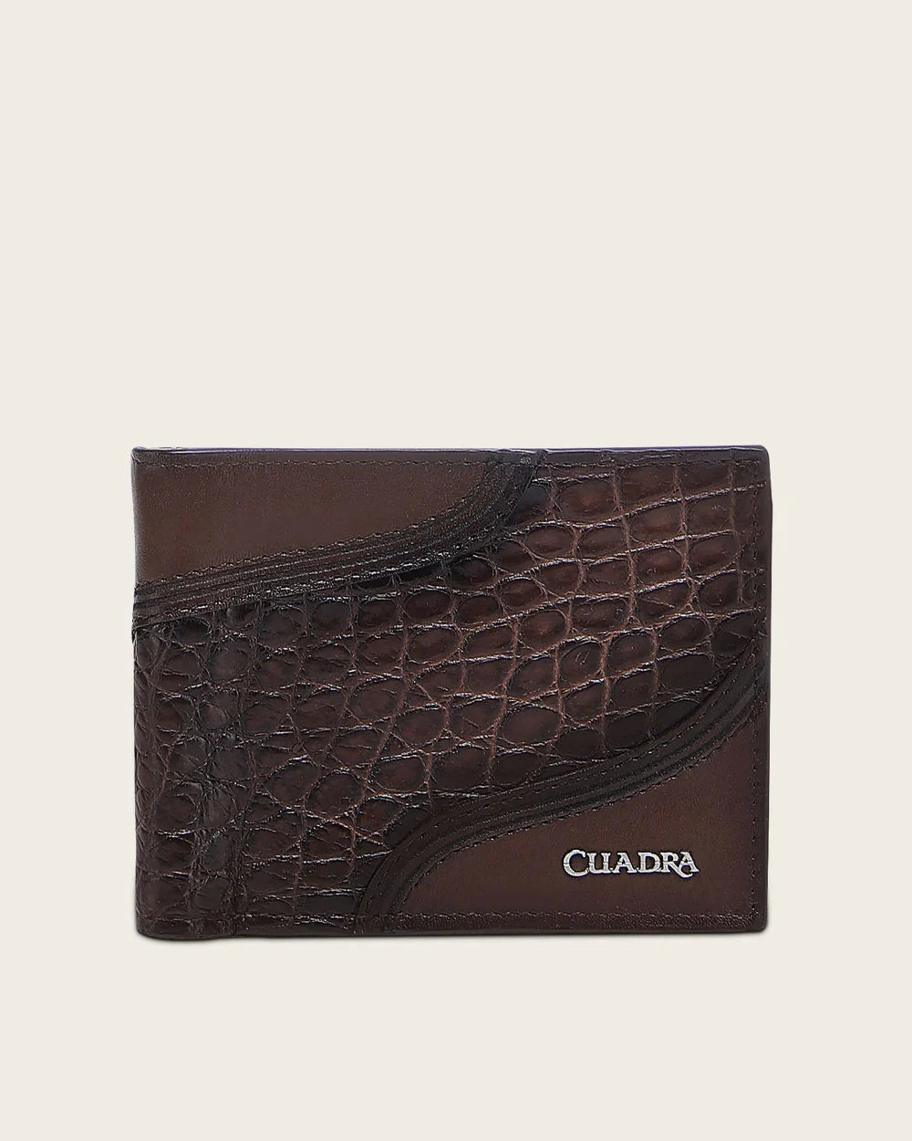 DU718 BROWN ULTRA EXOTIC ALLIGATOR WALLET CUADRA