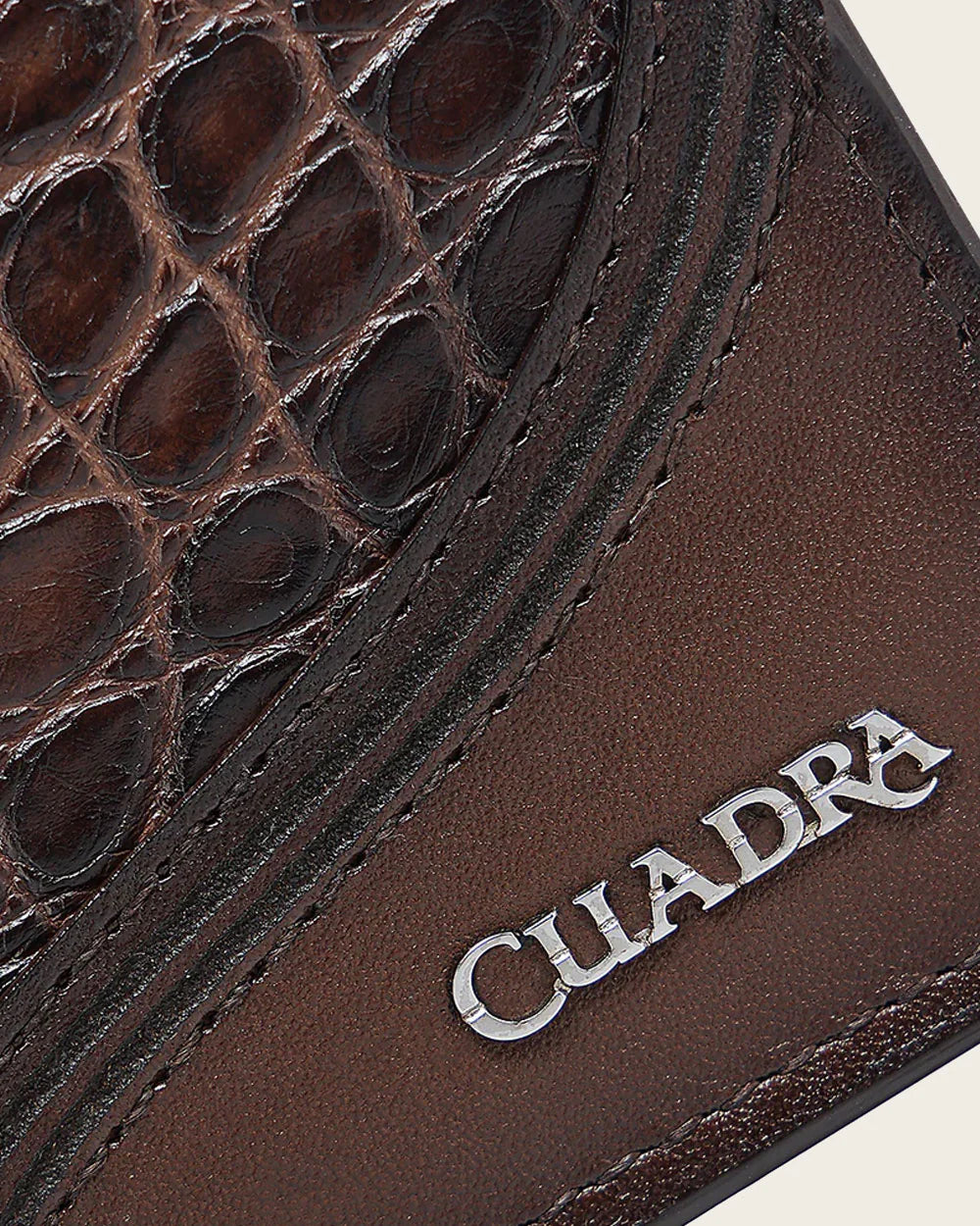 DU718 BROWN ULTRA EXOTIC ALLIGATOR WALLET CUADRA