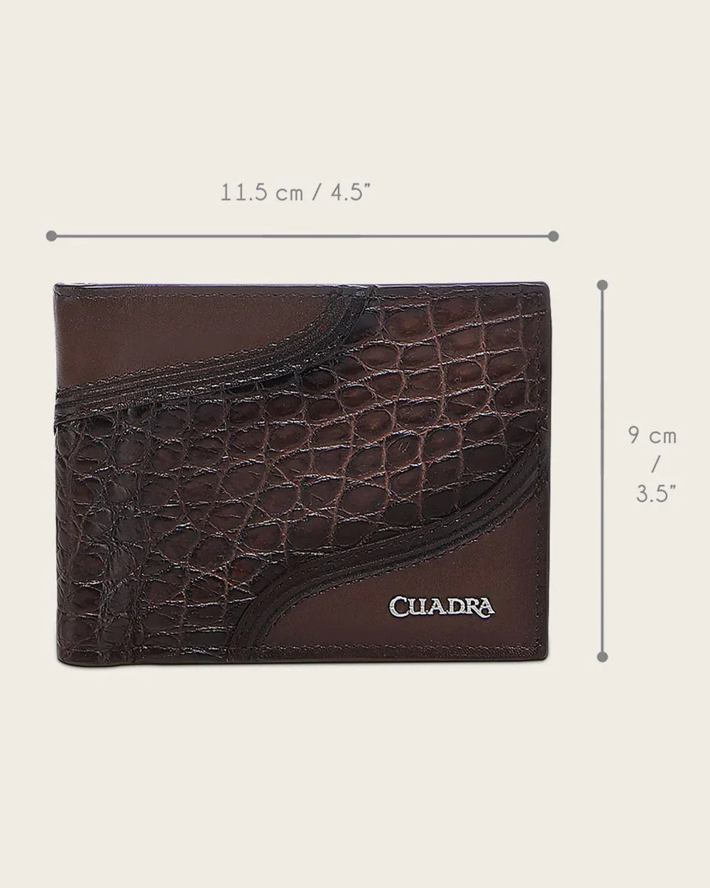 DU718 BROWN ULTRA EXOTIC ALLIGATOR WALLET CUADRA
