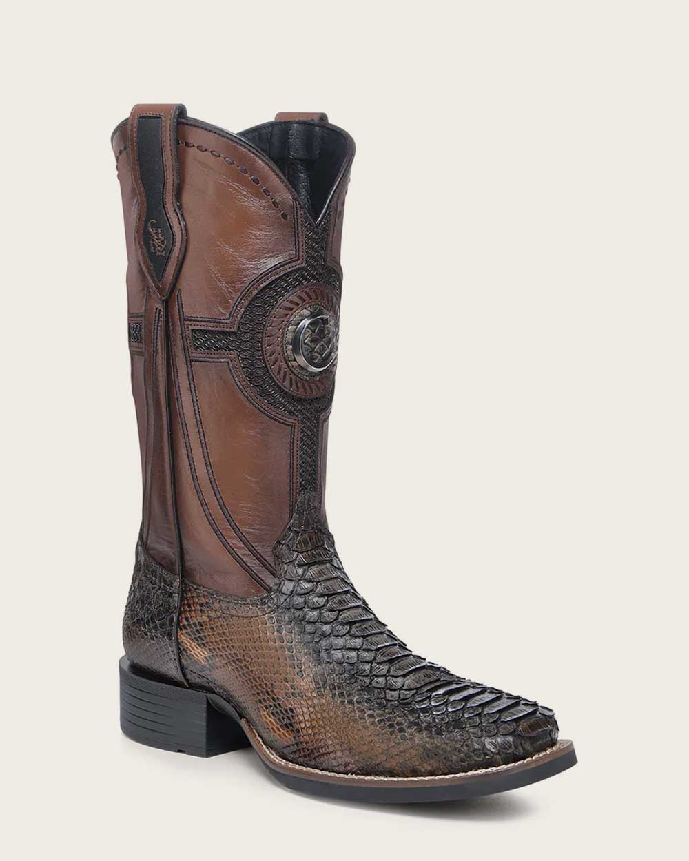 CC287 WESTERN RODEO HONEY PYTHON BOOT
