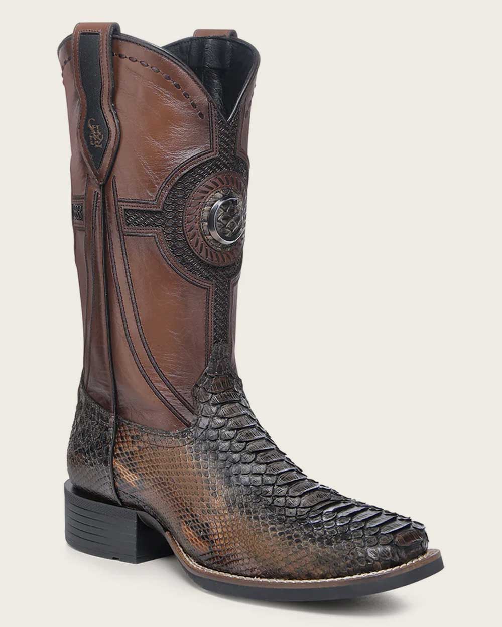 CC287 WESTERN RODEO HONEY PYTHON BOOT