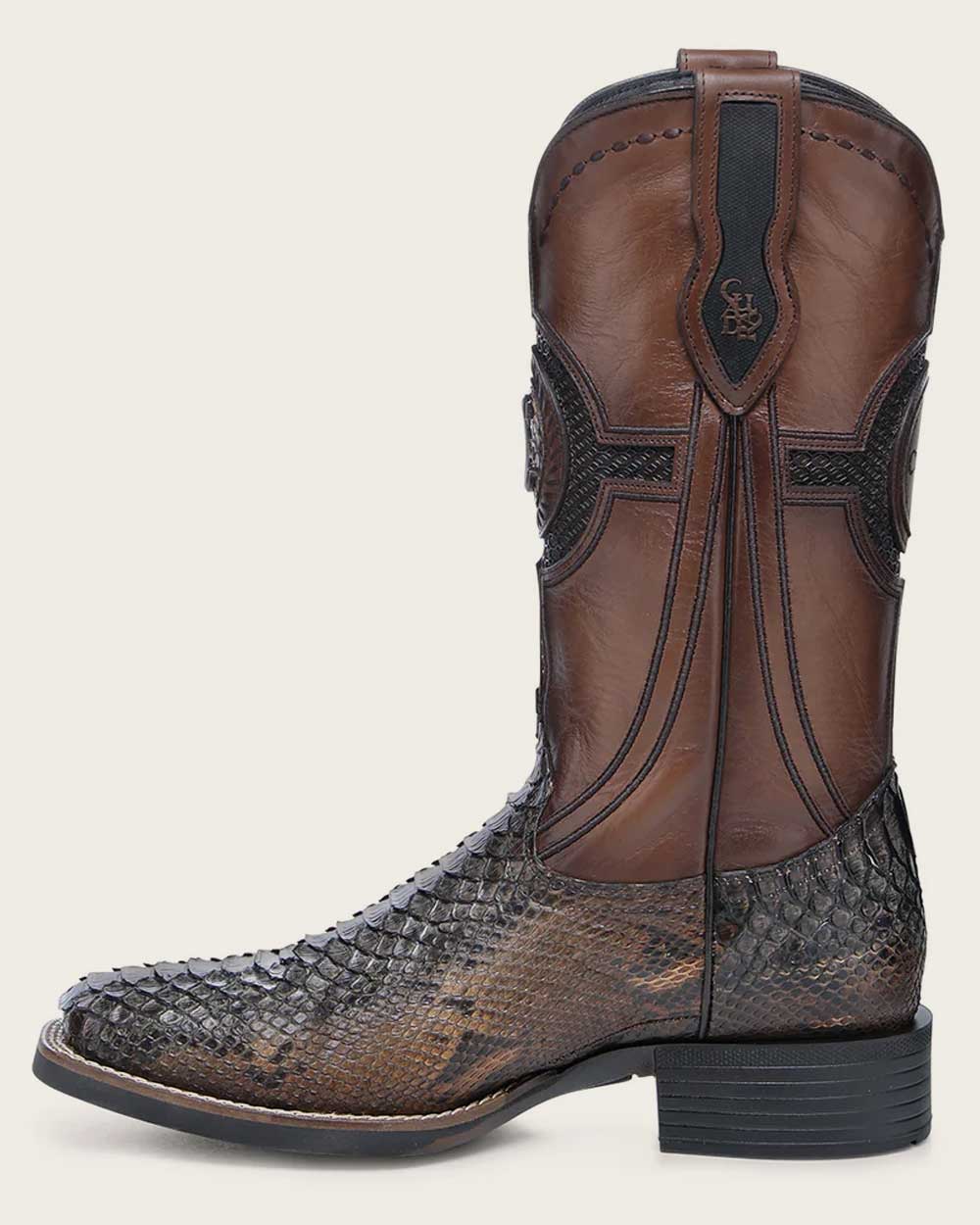 CC287 WESTERN RODEO HONEY PYTHON BOOT