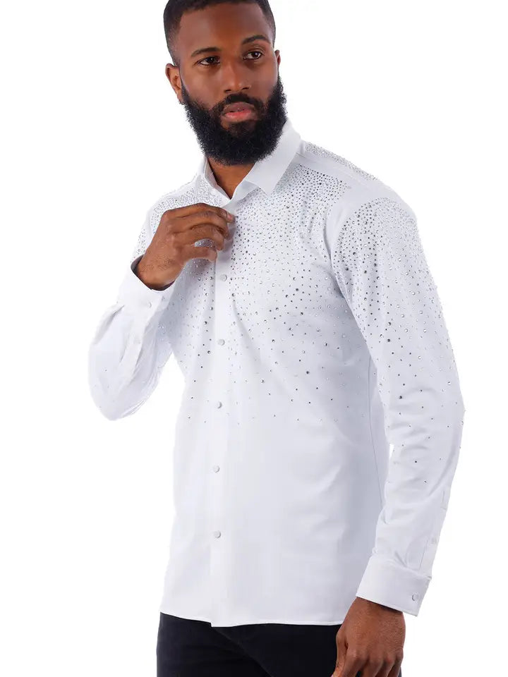 4B06 CHIC TONE LONG SLEEVE SHIRT WHITE