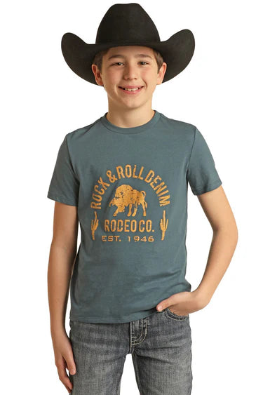 BB21T03084 BOY'S RRD RODEO CO GRAPHIC T-SHIR