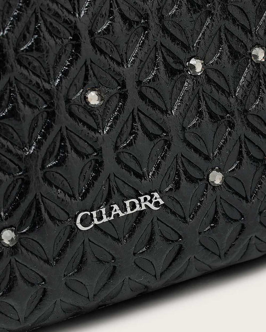 DU690 CUADRA BLACK STINGRAY LASER & STUDS HANDBAG