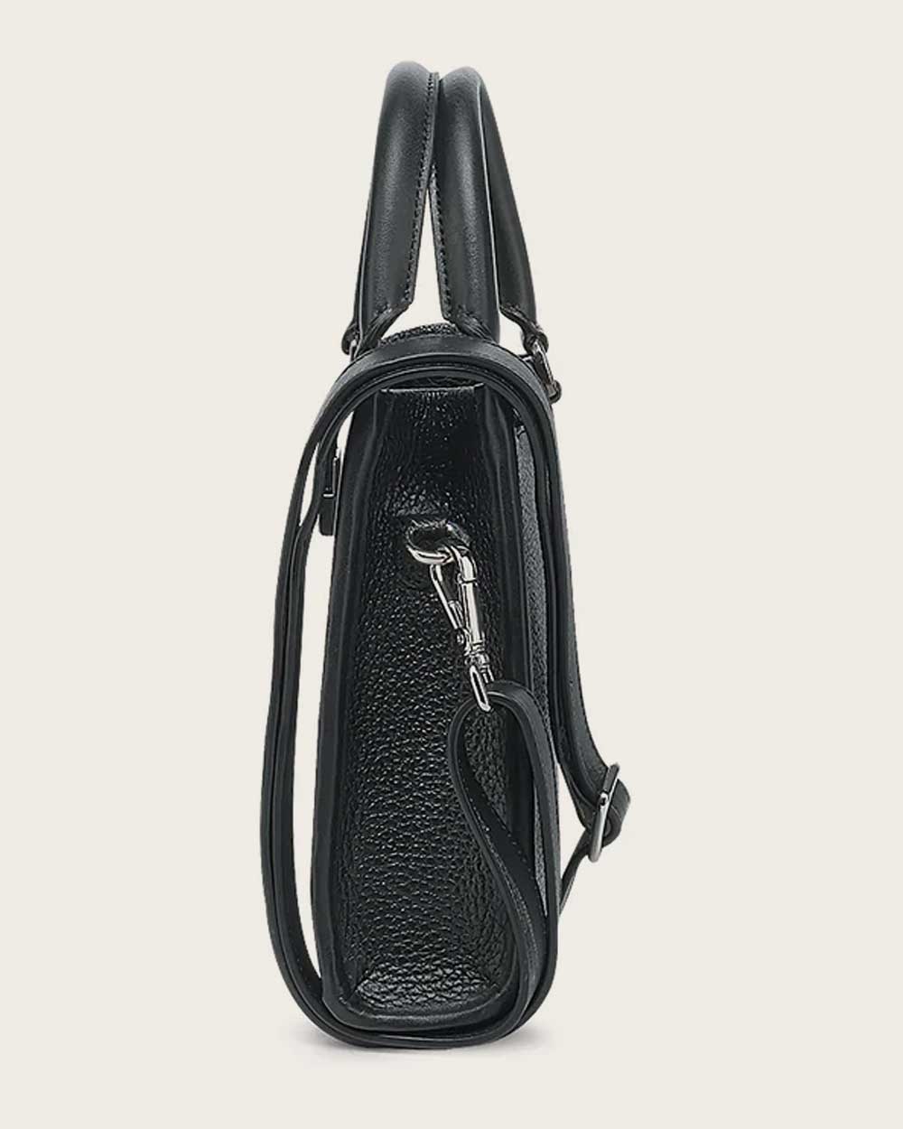 DU690 CUADRA BLACK STINGRAY LASER & STUDS HANDBAG