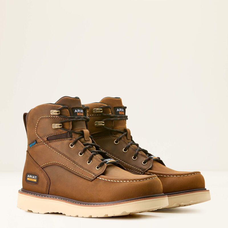 10053614 REBAR WEDGE MOC TOE WATERPROOF WORK BOOTS
