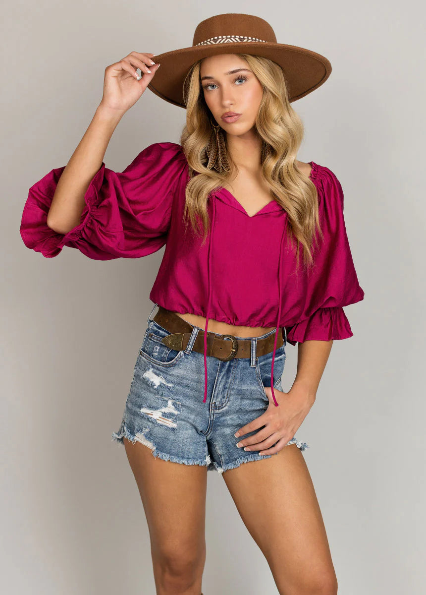 KERRA TOP IN BERRY