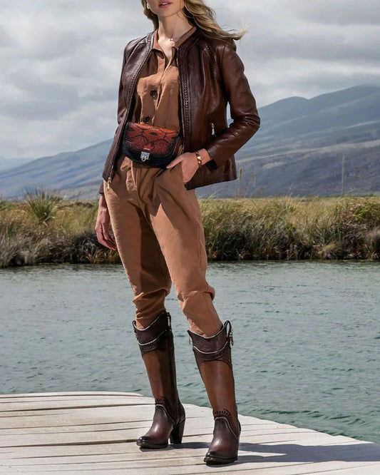 CU583 CUADRA BOOTS LEATHER PITBULL-CHOCOLATE