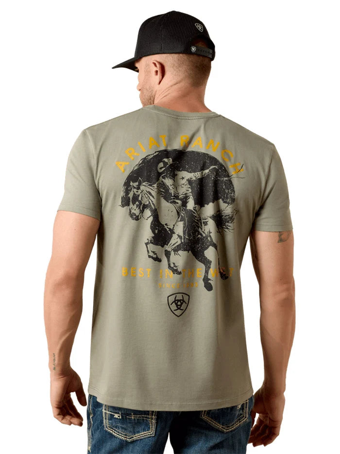 10082628 ARIAT MEN'S RANCHO BRONCO T-SHIRT GREY