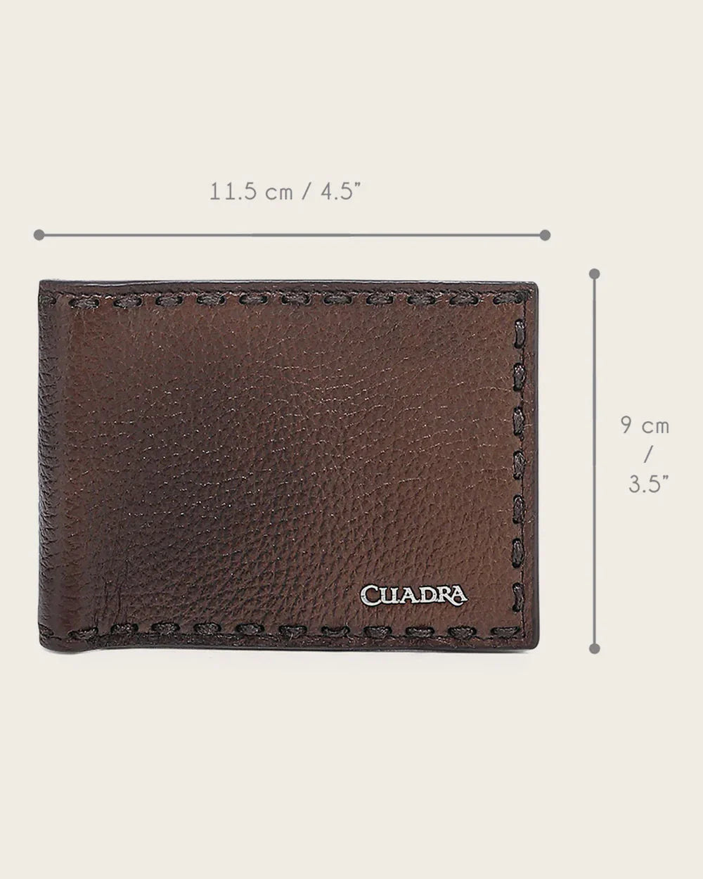 DU721 LUXURY HONEY BIFOLD WALLET IN GENUINE ITALIAN DEER AND BOVINE LEATHER CUADRA