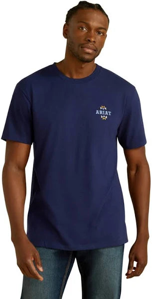 10062418 MNS Ariat Woven West T-Shirt