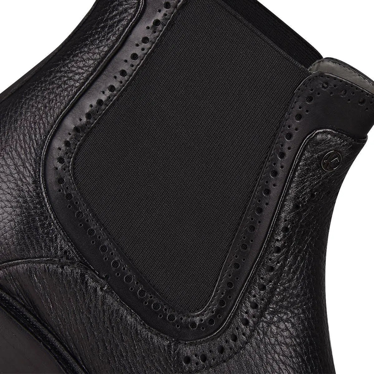 FC441 FRANCO CUADRA MENS'S BLACK DEER LEATHER DRESS BOOTS